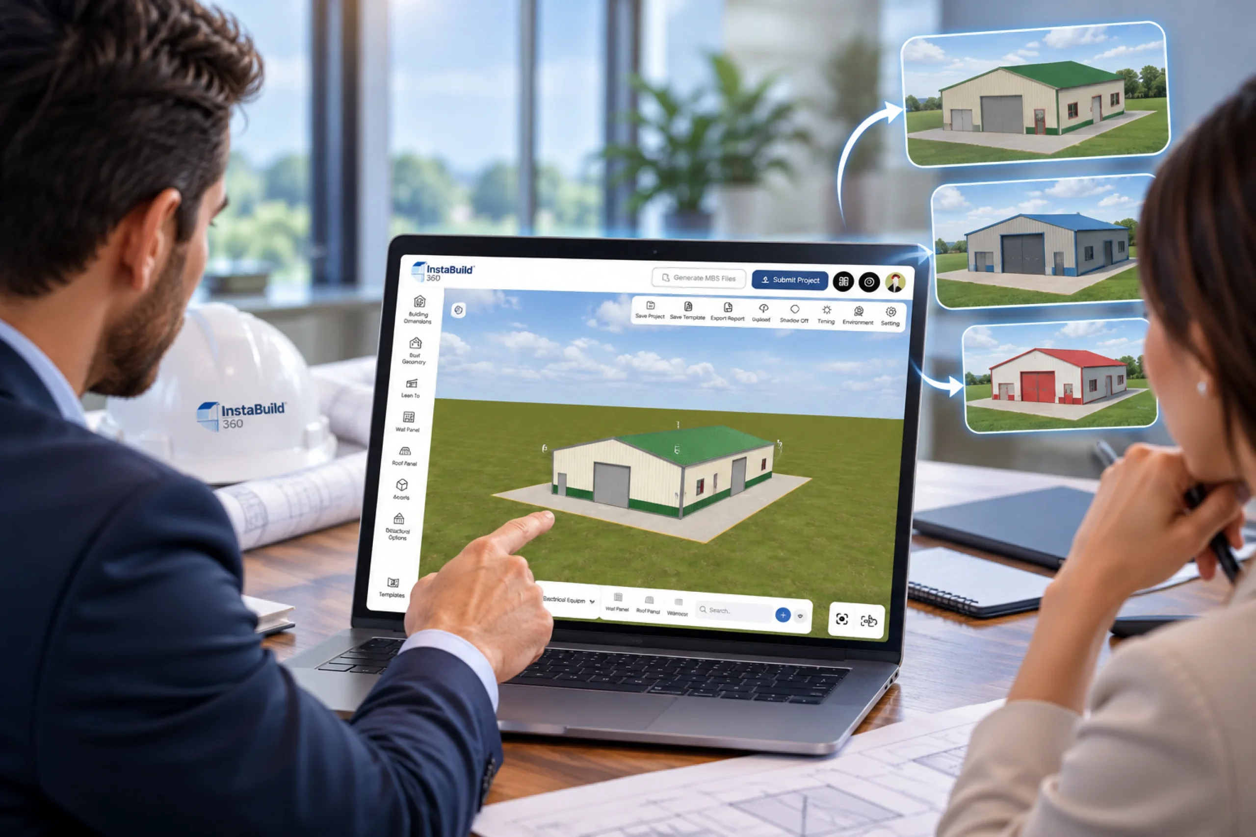 real-time building configuration
